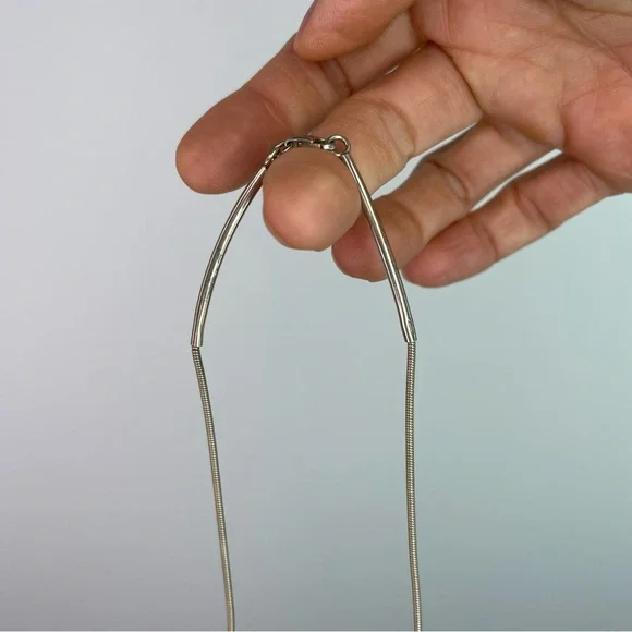 Artisan-Made Sterling Silver & Baltic Amber ‘Space’ Necklace - Picture 10 of 13